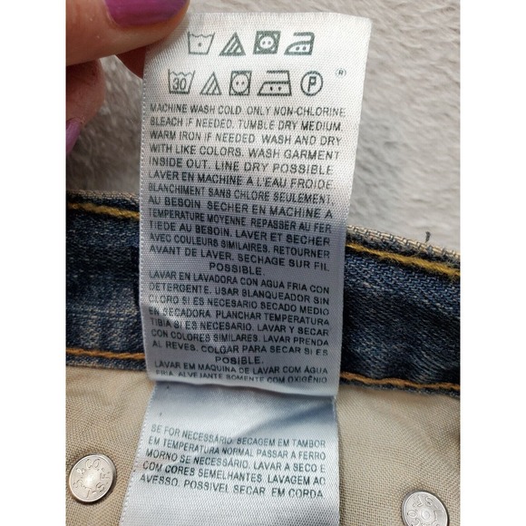 Levi's Jeans Boys Size 12 Blue Denim 100% Cotton Pockets Flat Front Straight Leg - Picture 11 of 11